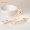 Bộ thìa dĩa uống cong PPSU Bermy