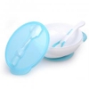 Bộ tô chống trượt kèm muỗng báo nhiệt Kidsme 9832 - Màu xanh biển
