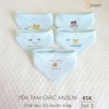 Set 5 Yếm tam giác Muslin Gpapa Goodmama (màu ngẫu nhiên)