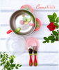 Set Bát ăn dặm kèm thìa dĩa EMMAKIDS (màu ngẫu nhiên)