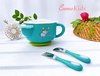 Set Bát ăn dặm kèm thìa dĩa EMMAKIDS (màu ngẫu nhiên)