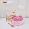 Bát ăn dặm inox Misan kèm thìa và nắp đậy cho bé 450ml màu ngẫu nhiên