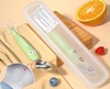 Thìa Nạo Hoa Quả 2 Đầu Tiện Lợi Baby-K Kết Hợp Thìa Ăn Dặm Silicon Cho Bé