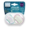 Ty ngậm thông khí dạ quang ban đêm Philips Avent NK (SCF376/19, 0-6M, vỉ đôi)