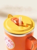 Cốc tập uống hình thú dễ thương màu ngẫu nhiên (ruột inox 304, vỏ nhựa, ống hút silicone)