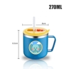 Cốc tập uống hình thú dễ thương màu ngẫu nhiên (ruột inox 304, vỏ nhựa, ống hút silicone)