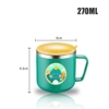 Cốc tập uống hình thú dễ thương màu ngẫu nhiên (ruột inox 304, vỏ nhựa, ống hút silicone)