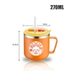 Cốc tập uống hình thú dễ thương màu ngẫu nhiên (ruột inox 304, vỏ nhựa, ống hút silicone)