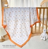 Chăn Bo Viền 4 lớp Muslin bo viền cotton MANNY 110x100cm (họa tiết ngẫu nhiên)