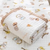 Chăn Bo Viền 4 lớp Muslin bo viền cotton MANNY 110x100cm (họa tiết ngẫu nhiên)