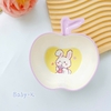 Bát phíp ăn dặm Baby-K Hàn Quốc hình quả táo (13x10.5xH6cm) màu ngẫu nhiên