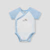 Set 2 bodysuit cài lệch cộc tay Nous màu xanh phối trắng