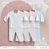 Bộ sơ sinh nỉ lông cài chéo 5801 Honee