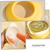 Set bát ăn dặm nhựa đế hít silicone & thìa silicone (màu ngẫu nhiên)