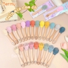 Thìa ăn dặm silicone cán gỗ Bermy (dài 14cm, màu ngẫu nhiên)
