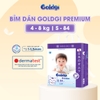 Bỉm - Tã dán Goldgi+ Premium size S 84 miếng  (cho bé 4-8g)