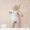 Bộ sơ sinh nỉ lông cài chéo Papillon Honee 9519