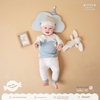 Bộ sơ sinh cài chéo Gấu 3D Honee 9090