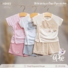 (C2.5) Bộ cộc tay sơ sinh Pupz Pupz cài chéo 6419 Honee