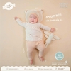 Bộ sơ sinh nỉ lông cài chéo Made With Love Honee 9731