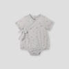 Set 2 bodysuit cộc cài lệch Nous màu ghi in họa tiết