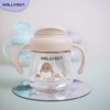Bình Tập Uống Nước Hallysen Chất Liệu Tritran 210ml - Màu be chim cánh cụt (6M+)