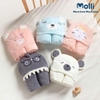 Áo choàng tắm Molli có mũ hình thú 135x80cm