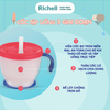 Cốc tập uống 3 giai đoạn Richell nắp đỏ tay xanh