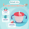 Cốc tập uống 3 giai đoạn Richell nắp đỏ tay xanh
