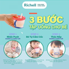 Cốc tập uống 3 giai đoạn Richell nắp đỏ tay xanh