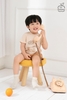 Bộ cộc tay La Pomme đôi tai của cún con (Màu Be)