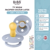 Ty ngậm núm tròn cao su tự nhiên BIBS Pacifier De Lux Latex  Size 1 từ 0-6 tháng tuối, Dusty Blue