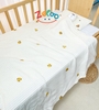 Chăn lưới sợi tre Zeloo xuất Hàn thêu full 100x90cm, màu ngẫu nhiên