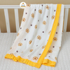 Chăn Bo Viền 4 lớp Sợi Tre MANNY 110x130cm (họa tiết ngẫu nhiên)
