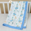 Chăn Bo Viền 4 lớp Sợi Tre MANNY 110x130cm (họa tiết ngẫu nhiên)