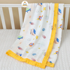 Chăn Bo Viền 4 lớp Sợi Tre MANNY 110x130cm (họa tiết ngẫu nhiên)
