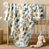 Chăn Bo Viền 4 lớp Sợi Tre MANNY 110x130cm (họa tiết ngẫu nhiên)