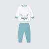 Bộ dài tay La Pomme Raglan người bạn tai dài (Màu Xanh)