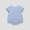 Bodysuit cộc tay kẻ xanh navy phối trắng NOUS
