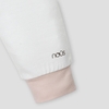 Bộ dài cài lệch màu trắng phối hồng nhạt NewBorn NOUS