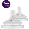 Vỉ 2 núm ty silicone Philips Avent mô phỏng tự nhiên mẫu mới (SCY964/02) chó bé 3 - 6 tháng