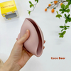 Bát silicone kèm thìa đế hít chống lật đổ Coco Bear cho bé ăn dặm khởi đầu (màu ngẫu nhiên)