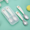 Set thìa, dĩa inox tập ăn dặm cho bé Mama Baby
