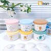 Hũ Sứ Đa Năng 3in1 Misan 250ml trữ đồ ăn cho bé (2 nắp - 1 silicone, 1 sứ) MS0030