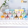 Hũ Sứ Đa Năng 3in1 Misan 250ml trữ đồ ăn cho bé (2 nắp - 1 silicone, 1 sứ) MS0030
