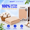 Khăn Mặt Cotton Orali Ecotton 100% Cotton Tự Nhiên Siêu Mềm, Thấm Hút Tốt, Dịu Nhẹ Cho Da