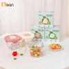 Hộp trữ thức ăn Misan nắp khóa kín dáng tròn MS0037B