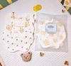 Set 3 yếm tròn 6 lớp Muslin Organic Zeloo