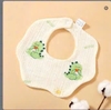 Set 3 yếm tròn 6 lớp Muslin Organic Zeloo