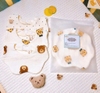 Set 3 yếm tròn 6 lớp Muslin Organic Zeloo